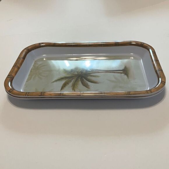 Pair of Palm Tree Trinket Trays, melamine. Kawaii, Fairy Kei - Picture 8 of 8